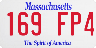 MA license plate 169FP4