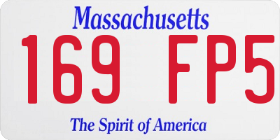MA license plate 169FP5