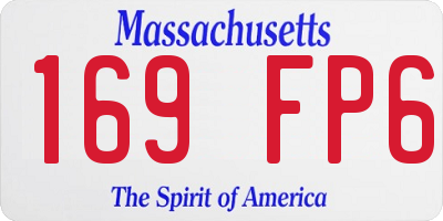 MA license plate 169FP6