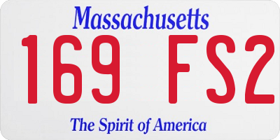MA license plate 169FS2