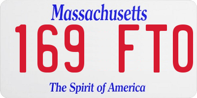 MA license plate 169FT0