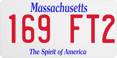 MA license plate 169FT2