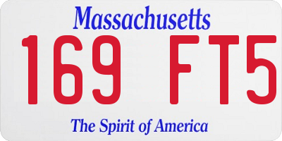 MA license plate 169FT5