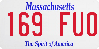 MA license plate 169FU0