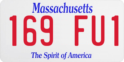 MA license plate 169FU1