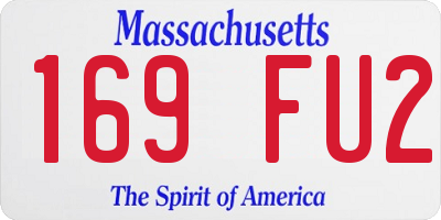 MA license plate 169FU2