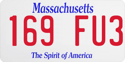 MA license plate 169FU3