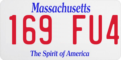 MA license plate 169FU4