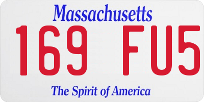MA license plate 169FU5
