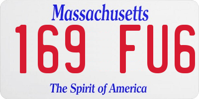 MA license plate 169FU6