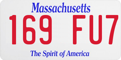 MA license plate 169FU7