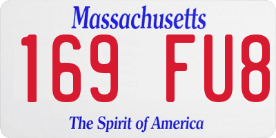 MA license plate 169FU8