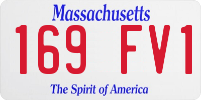 MA license plate 169FV1