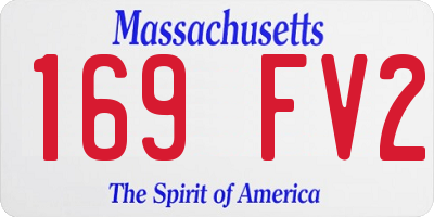 MA license plate 169FV2