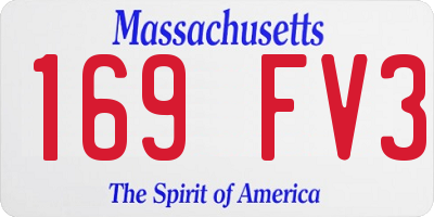 MA license plate 169FV3