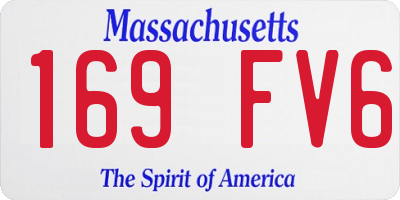 MA license plate 169FV6
