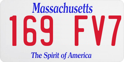 MA license plate 169FV7