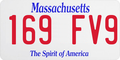 MA license plate 169FV9