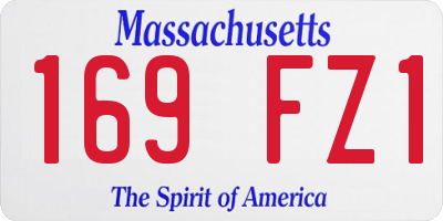 MA license plate 169FZ1