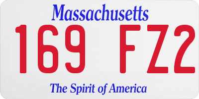 MA license plate 169FZ2