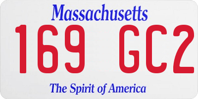 MA license plate 169GC2