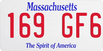 MA license plate 169GF6