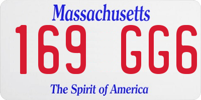 MA license plate 169GG6