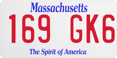 MA license plate 169GK6