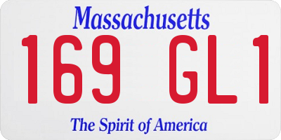 MA license plate 169GL1