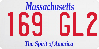 MA license plate 169GL2