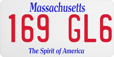 MA license plate 169GL6