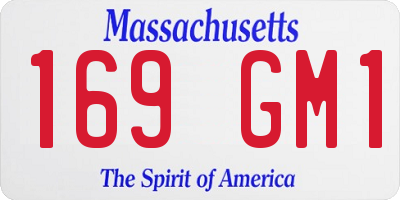 MA license plate 169GM1