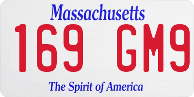 MA license plate 169GM9