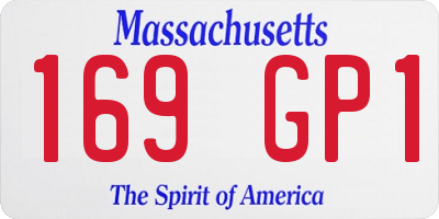 MA license plate 169GP1