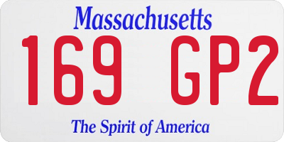 MA license plate 169GP2