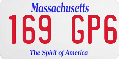 MA license plate 169GP6