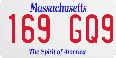 MA license plate 169GQ9
