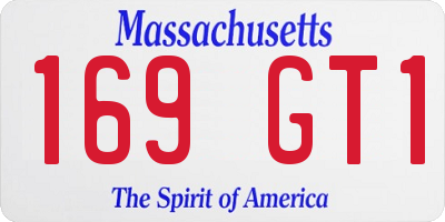 MA license plate 169GT1