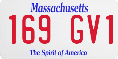 MA license plate 169GV1