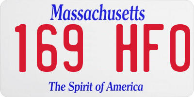 MA license plate 169HF0