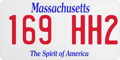 MA license plate 169HH2