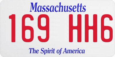 MA license plate 169HH6