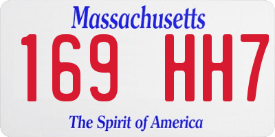 MA license plate 169HH7