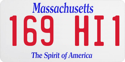 MA license plate 169HI1