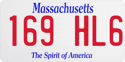 MA license plate 169HL6