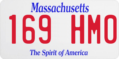 MA license plate 169HM0