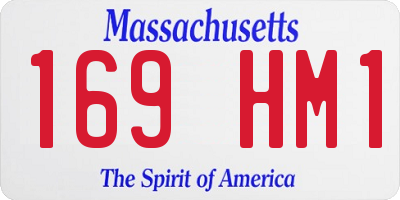 MA license plate 169HM1