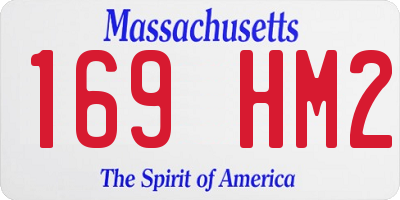 MA license plate 169HM2