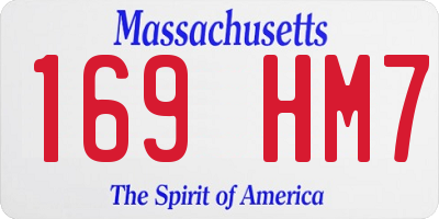 MA license plate 169HM7