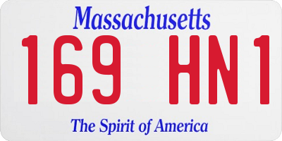 MA license plate 169HN1